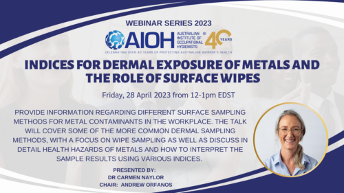 Webinar Recording - Indices for Dermal Exposure of Metals and the Role of Surface Wipes