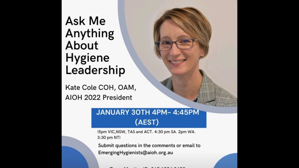 Recording  EHG - Ask Me Anything - About Hygiene Leadership - Kate Cole OAM