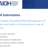 AIOH Submission - Draft Health and Safety Risk Management of Tunnels and Shafts in Construction Code of Practice