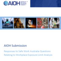 AIOH Submission: Responses to Safe Work Australia Questions Relating to Workplace Exposure Limit Analysis