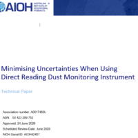 AIOH Technical Paper -  MINIMISING UNCERTAINTIES WHEN USING DIRECT READING DUST MONITORING INSTRUMENTS