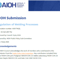 AIOH Submission - Regulation of Welding Processes